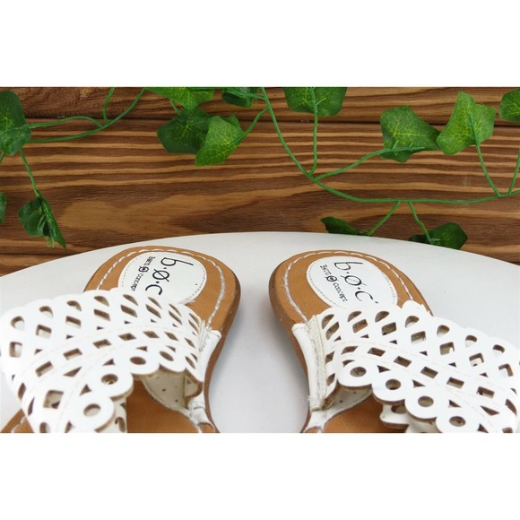Born concept Sz 9 M White Flip Flop Synthetic‎ Women Sandals - Picture 3 of 7